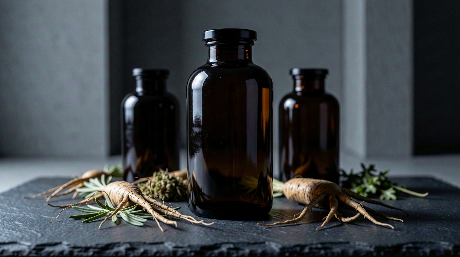 Botanical apothecary still life